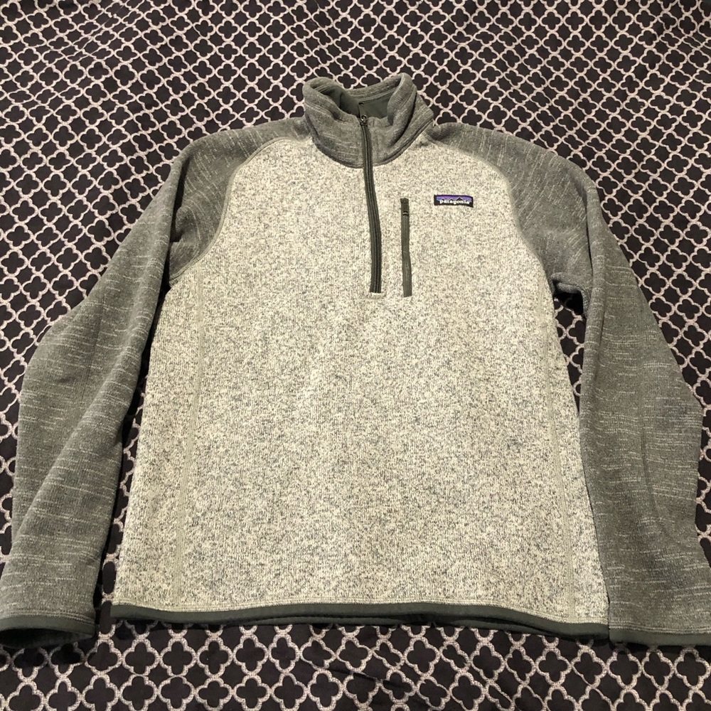 Patagonia Better Sweater 1/4 Zip Pullover Jacket Fleece Gray Mens Sz XS S8
